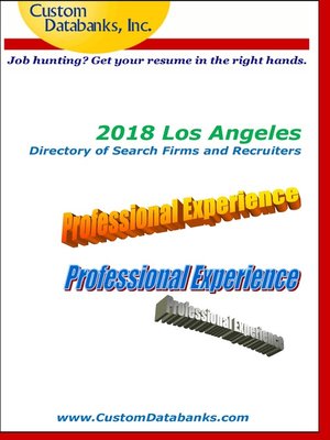 cover image of 2018 Los Angeles Directory of Search Firms and Recruiters